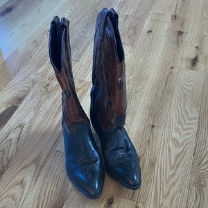 Code West Black and Brown Cowboy Western Boots